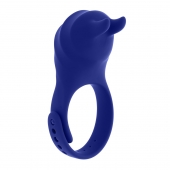 Синее эрекционное виброкольцо с клиторальной подушечкой и пультом ДУ Adjustable Fun Ring - Zero Tolerance - в Пскове купить с доставкой