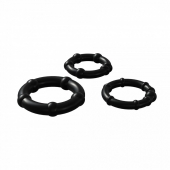 Набор из 3 черных эрекционных колец Babooom Ring Set - Adrien Lastic - в Пскове купить с доставкой