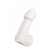 Белая свеча в форме пениса - 47 гр. - Pecado - купить с доставкой в Пскове