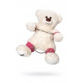 Бондажный набор: белый мишка с розовыми оковами и наручниками - Pecado - купить с доставкой в Пскове