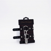 Черно-красные кожаные оковы - Crazy Handmade - купить с доставкой в Пскове