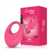 Розовое интерактивное эрекционное виброкольцо Leo - Easy toys - в Пскове купить с доставкой