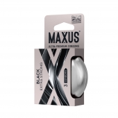 Черные утолщенные презервативы MAXUS Extra Strong с железным кейсом - 3 шт. - Maxus - купить с доставкой в Пскове