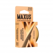Точечные презервативы MAXUS 2000 Amazing Dots с железным кейсом - 3 шт. - Maxus - купить с доставкой в Пскове
