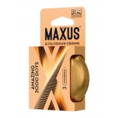 Точечные презервативы MAXUS 2000 Amazing Dots с железным кейсом - 3 шт. - Maxus - купить с доставкой в Пскове