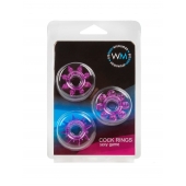 Набор из 3 лиловых эрекционных колец различной формы - Erowoman-Eroman - в Пскове купить с доставкой