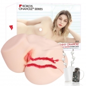 Мастурбатор-полуторс с двойным слоем материала и вибрацией Jenny Onahole Real Vagina - KOKOS - в Пскове купить с доставкой