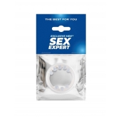 Эрекционное кольцо со стимулирующими шариками сверху и снизу - Sex Expert - в Пскове купить с доставкой