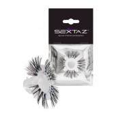 Эластичное эрекционное кольцо с черными «ресничками» - Sextaz - в Пскове купить с доставкой