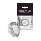 Эластичное эрекционное кольцо с длинными черными «ресничками» - Sextaz - в Пскове купить с доставкой