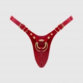 Красный пояс для фиксации насадок Strap-On-Me Leatherette Harness Fabulous - Strap-on-me - купить с доставкой в Пскове