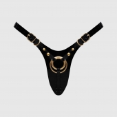 Черный пояс для фиксации насадок Strap-On-Me Leatherette Harness Fabulous - Strap-on-me - купить с доставкой в Пскове