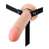 Мужской полый страпон на регулируемых ремешках - 22 см. - Sex Expert - купить с доставкой в Пскове