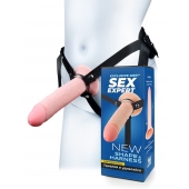 Мужской полый страпон на регулируемых ремешках - 22 см. - Sex Expert - купить с доставкой в Пскове