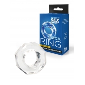 Прозрачное эрекционное кольцо в форме гайки - Sex Expert - в Пскове купить с доставкой
