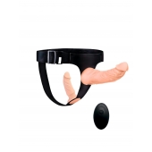 Женский страпон с 2 насадками, вибрацией и пультом ДУ - Erowoman-Eroman - купить с доставкой в Пскове