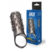 Дымчатая насадка на пенис с выпуклостями - 12 см. - Sex Expert - в Пскове купить с доставкой