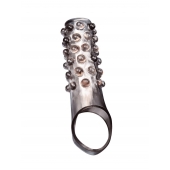 Дымчатая насадка на пенис с выпуклостями - 11 см. - Sex Expert - в Пскове купить с доставкой