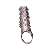 Дымчатая насадка на пенис с шипами и выпуклостями - 12 см. - Sex Expert - в Пскове купить с доставкой