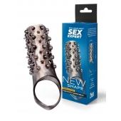Дымчатая насадка на пенис с шипами и выпуклостями - 12,5 см. - Sex Expert - в Пскове купить с доставкой