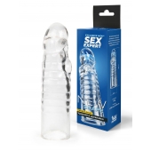 Прозрачная закрытая насадка на член - 15 см. - Sex Expert - в Пскове купить с доставкой