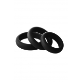 Набор из 3 черных эрекционных колец Smooth Silicone Cockring Pack - Dream Toys - в Пскове купить с доставкой