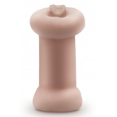 Телесный люминесцентный двусторонний мастурбатор Tasha - Blush Novelties - в Пскове купить с доставкой