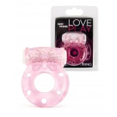 Розовое эрекционное виброкольцо с бабочкой - 1137 - в Пскове купить с доставкой