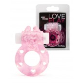 Розовое эрекционное виброкольцо в форме зайчика - 1137 - в Пскове купить с доставкой