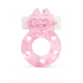 Розовое эрекционное виброкольцо в форме зайчика - 1137 - в Пскове купить с доставкой