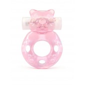 Розовое эрекционное виброкольцо в форме мишки - 1137 - в Пскове купить с доставкой