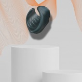 Серый сквозной мастурбатор с вибрацией Manwan Starter - Manwan - в Пскове купить с доставкой