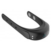 Черное эрекционное виброкольцо на ремешках - Boys of Toys - в Пскове купить с доставкой