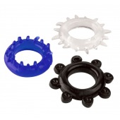 Набор из 3 эрекционных колец разного цвета и рельефа - Boys of Toys - в Пскове купить с доставкой