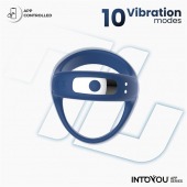 Синее интерактивное эрекционное виброкольцо Rank - Intoyou - в Пскове купить с доставкой