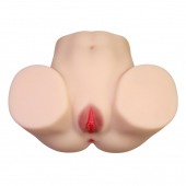 Телесный мастурбатор с 2 любовными отверстиями Olivia - Baile - в Пскове купить с доставкой