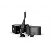 Черная секс-машина с функцией нагрева, насадками и присоской Sesh - Zalo - купить с доставкой в Пскове