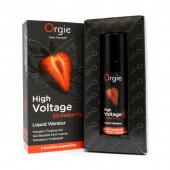 Жидкий вибратор Orgie High Voltage Strawberry - 15 мл. - ORGIE - купить с доставкой в Пскове