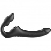 Черный безремневой страпон с 3 моторами - Ibiza - купить с доставкой в Пскове