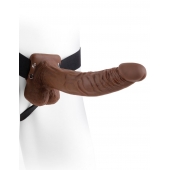 Полый мужской фаллопротез Hollow Strap-On with Balls - 24 см. - Pipedream - купить с доставкой в Пскове