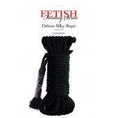 Черная веревка для фиксации Deluxe Silky Rope - 9,75 м. - Pipedream - купить с доставкой в Пскове