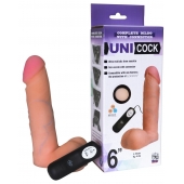Фаллическая насадка Харнесс UNICOCK 6  с вибрацией - 18 см. - LOVETOY (А-Полимер) - купить с доставкой в Пскове