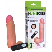 Фаллическая насадка Харнесс UNICOCK 7  с вибрацией - 19 см. - LOVETOY (А-Полимер) - купить с доставкой в Пскове