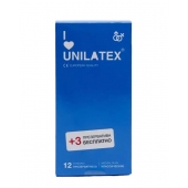 Классические презервативы Unilatex Natural Plain - 12 шт. + 3 шт. в подарок - Unilatex - купить с доставкой в Пскове