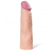Реалистичная насадка с ярко выраженной головкой - 16,5 см. - A-toys - в Пскове купить с доставкой Реалистичная насадка с ярко выраженной головкой - 16,5 см. - A-toys - в Пскове купить с доставкой