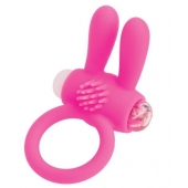 Розовое эрекционное виброкольцо A-toys с ушками - A-toys - в Пскове купить с доставкой
