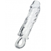 Прозрачная насадка с петлёй для фиксации - 14 см. - ToyFa - в Пскове купить с доставкой