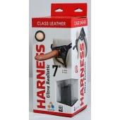 Насадка-фаллоимитатор на кожаных трусиках Harness Ultra Realistic 7  - 18 см. - LOVETOY (А-Полимер) - купить с доставкой в Пскове