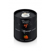 Массажная свеча с ароматом клубники Bougie de Massage Gourmande Fraise - 80 мл. - Plaisir Secret - купить с доставкой в Пскове
