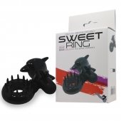 Чёрное эрекционное виброкольцо Sweet Ring с дельфинчиком - Baile - в Пскове купить с доставкой